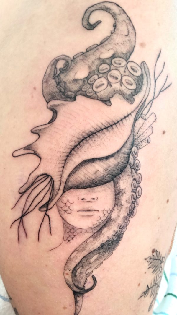 tattoo octopus girl
